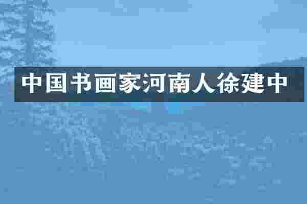 中国书画家河南人徐建中