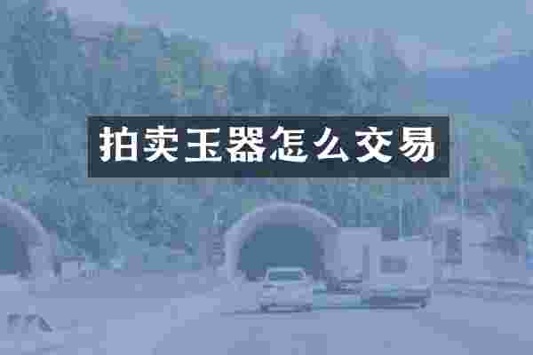 拍卖玉器怎么交易