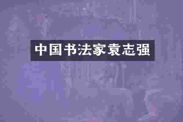 中国书法家袁志强
