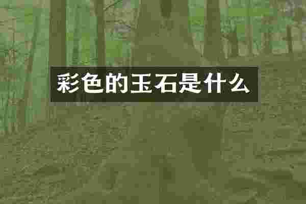 彩色的玉石是什么