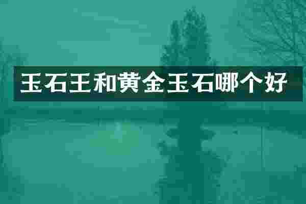 玉石王和黄金玉石哪个好