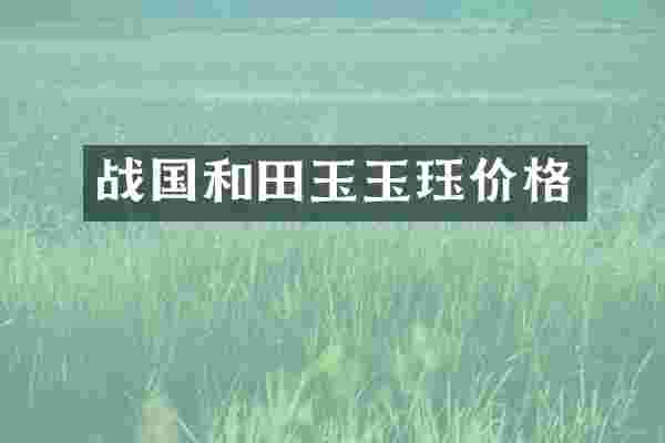 战国和田玉玉珏价格