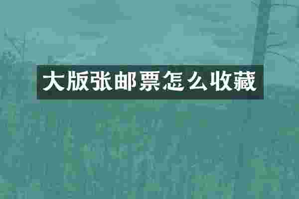 大版张邮票怎么收藏