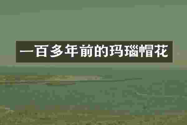 一百多年前的玛瑙帽花