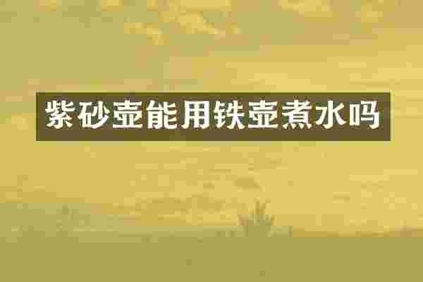 紫砂壶能用铁壶煮水吗