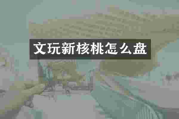 文玩新核桃怎么盘