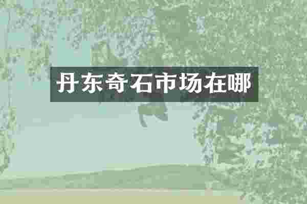 丹东奇石市场在哪
