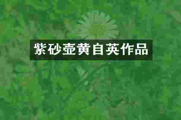 紫砂壶黄自英作品