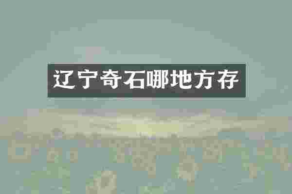 辽宁奇石哪地方存