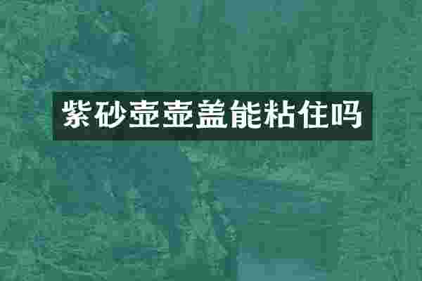紫砂壶壶盖能粘住吗