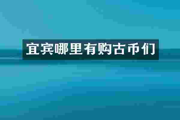 宜宾哪里有购古币们