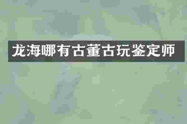 龙海哪有古董古玩鉴定师