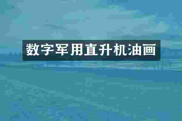 数字军用直升机油画
