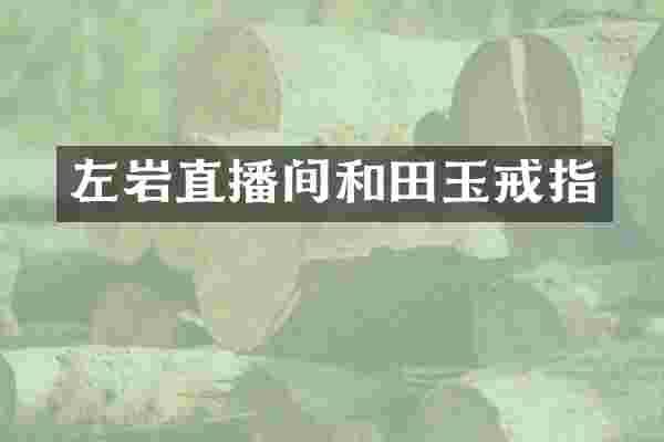 左岩直播间和田玉戒指