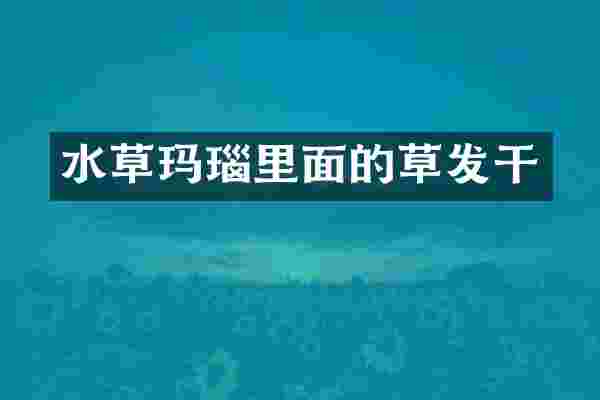水草玛瑙里面的草发干