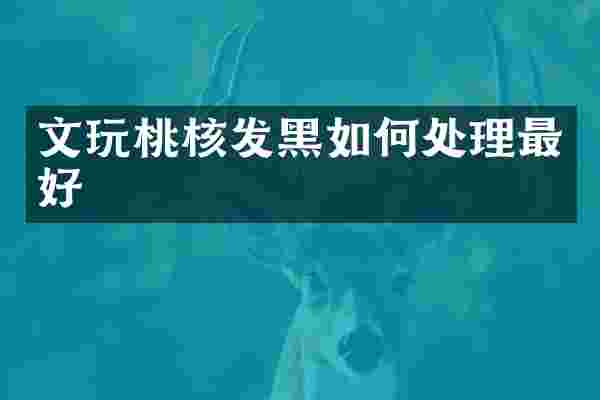 文玩桃核发黑如何处理最好