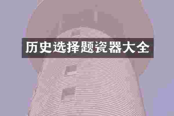 历史选择题瓷器大全
