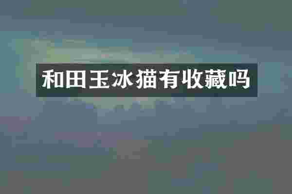 和田玉冰猫有收藏吗