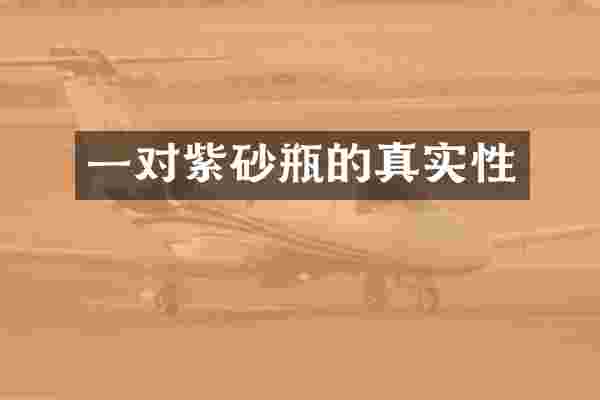 一对紫砂瓶的真实性