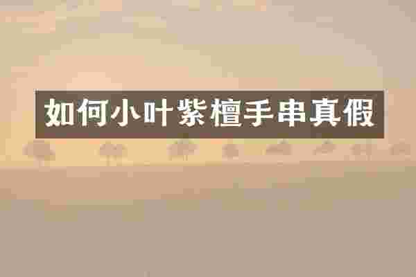 如何小叶紫檀手串真假