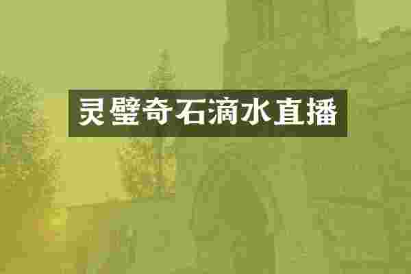 灵璧奇石滴水直播