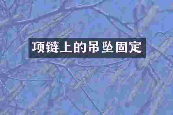 项链上的吊坠固定