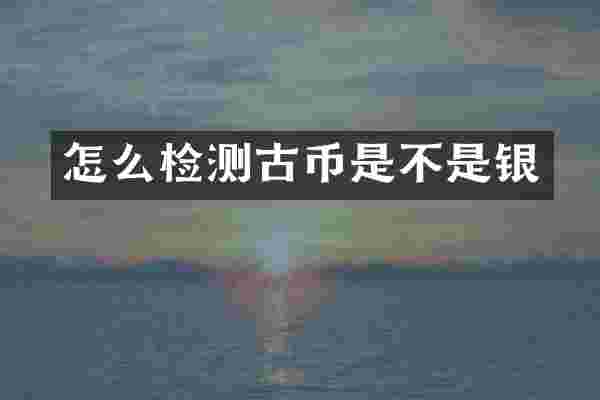 怎么检测古币是不是银