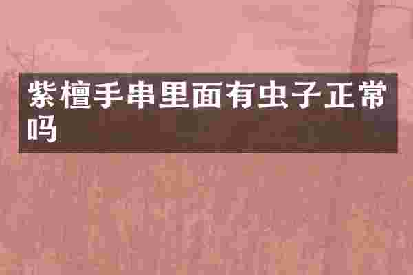 紫檀手串里面有虫子正常吗