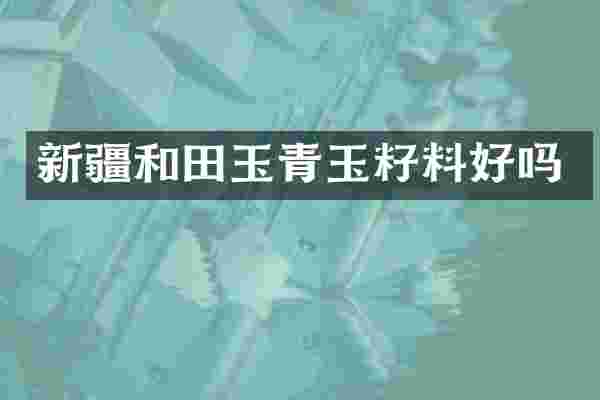 新疆和田玉青玉籽料好吗