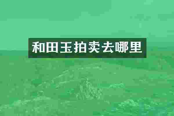 和田玉拍卖去哪里