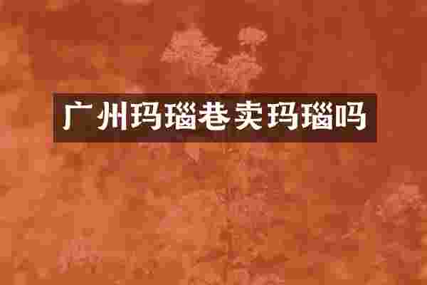 广州玛瑙巷卖玛瑙吗