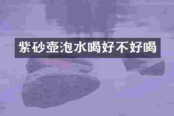 紫砂壶泡水喝好不好喝