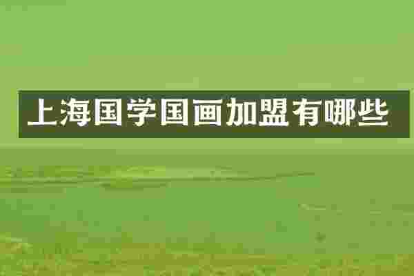 上海国学国画加盟有哪些