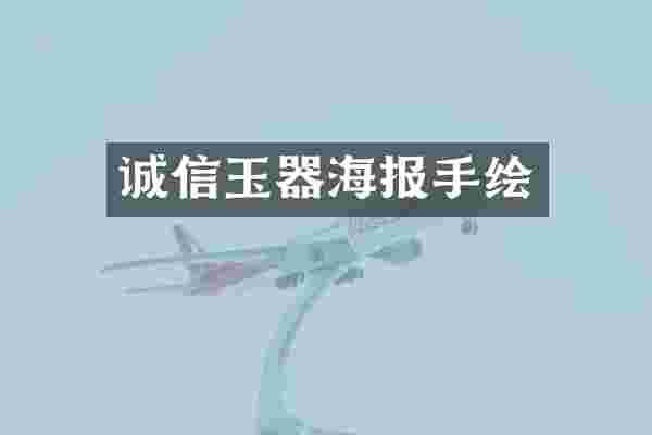 诚信玉器海报手绘