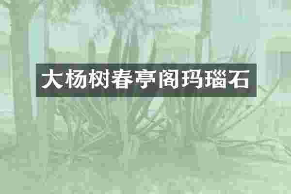大杨树春亭阁玛瑙石