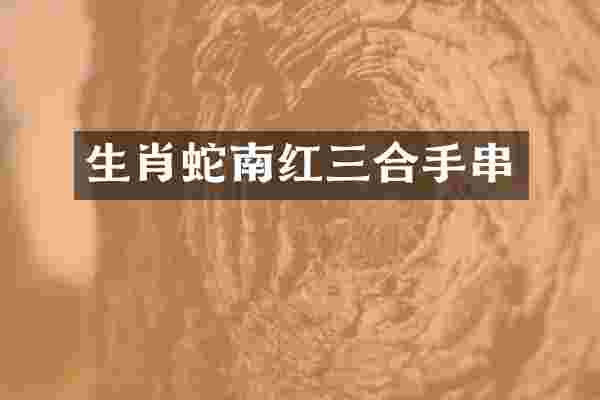 生肖蛇南红三合手串