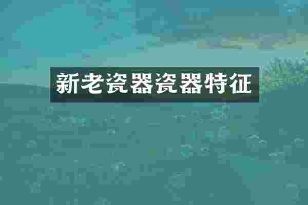新老瓷器瓷器特征