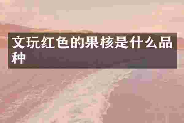 文玩红色的果核是什么品种