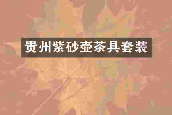 贵州紫砂壶茶具套装