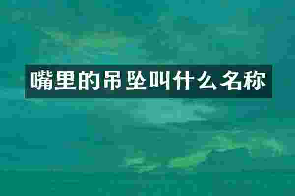 嘴里的吊坠叫什么名称