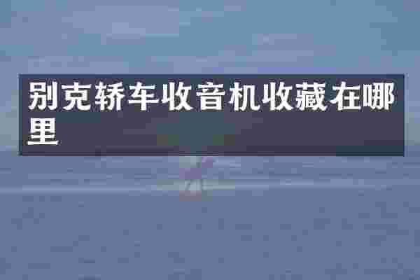 别克轿车收音机收藏在哪里