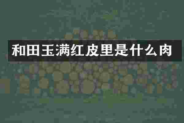 和田玉满红皮里是什么肉