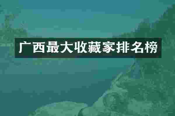 广西最大收藏家排名榜
