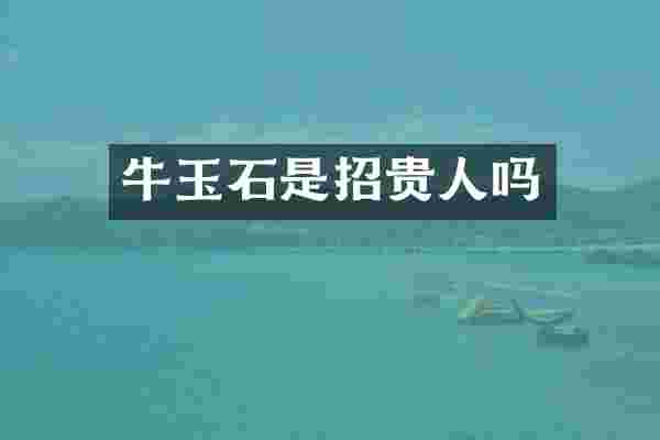 牛玉石是招贵人吗