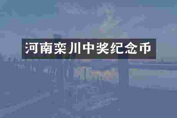 河南栾川中奖纪念币