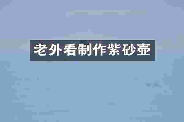 老外看制作紫砂壶