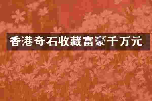 香港奇石收藏富豪千万元