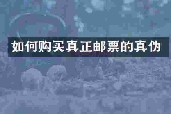 如何购买真正邮票的真伪