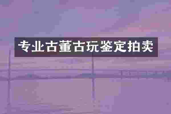 专业古董古玩鉴定拍卖