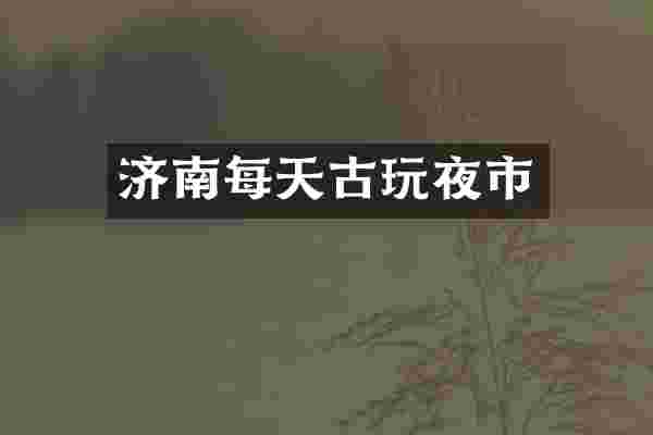 济南每天古玩夜市